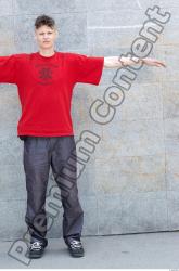 Whole Body Man T poses White Casual Slim